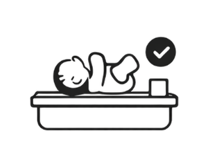 Safe baby changing surface